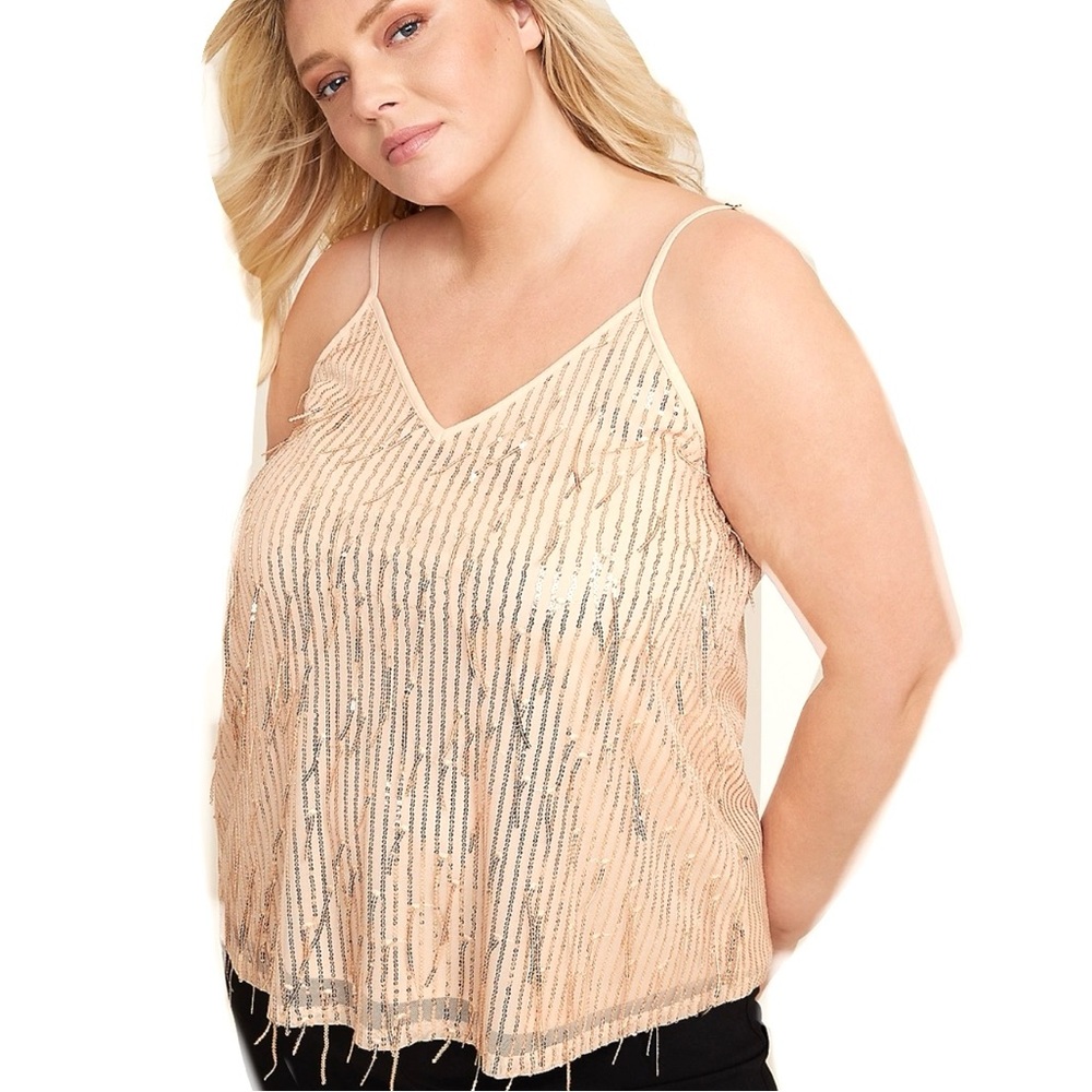 🆕🌺MAURICES Sequin Fringe Tank🌺